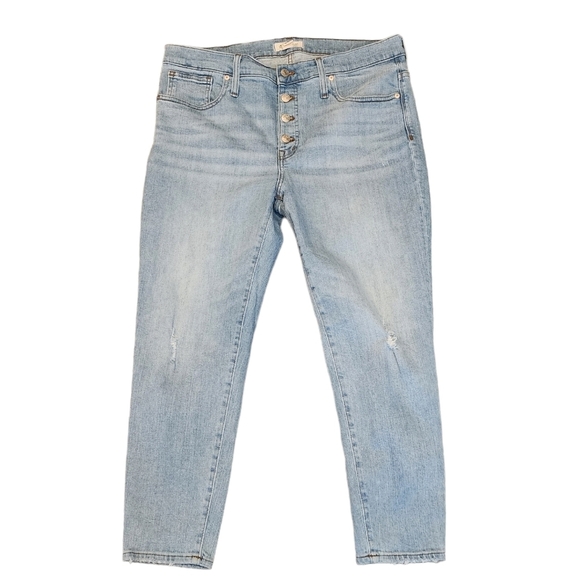 Madewell 9" high-Rise Skinny Crop Jeans in Asbury Wash: Button-Front Edition - Picture 5 of 15
